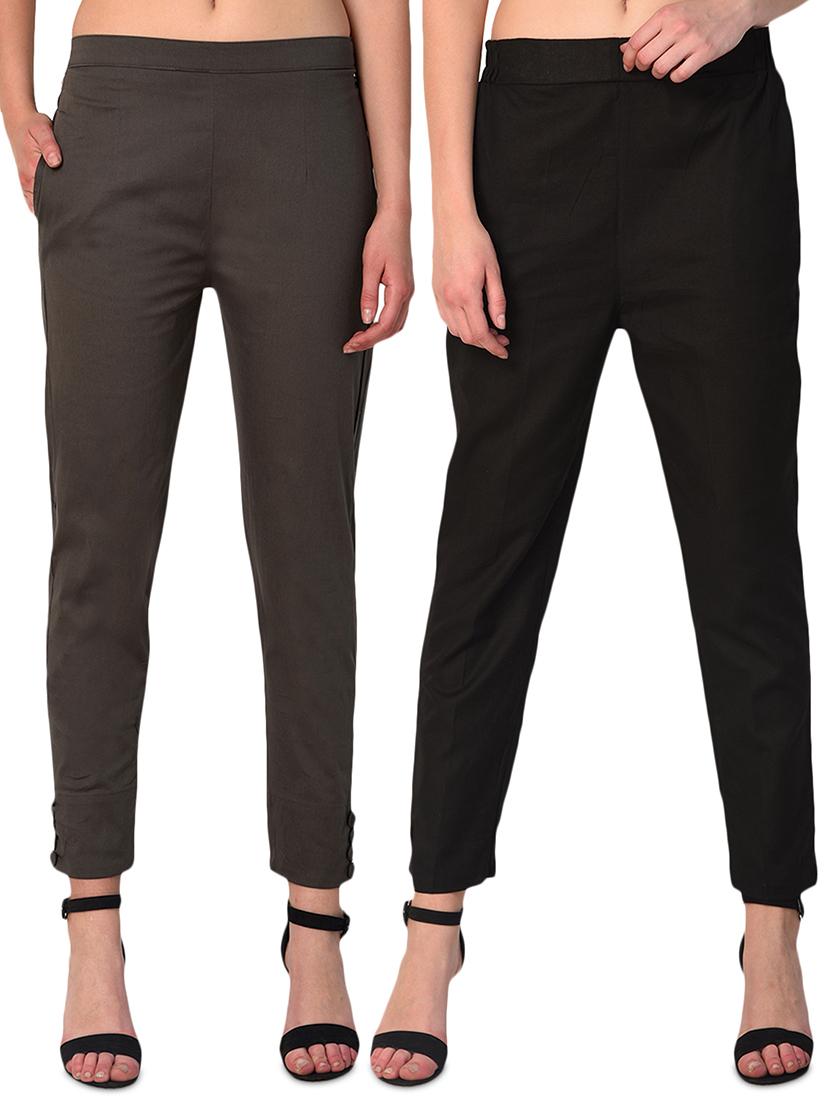 set of 2 flat front cigarette pants - 15392612 - Zoom Image - 1