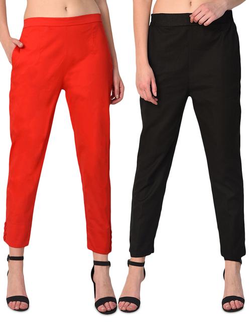 set of 2 flat front cigarette pants - 15392615 - Standard Image - 1