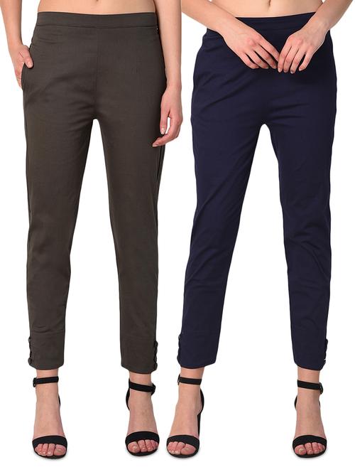 set of 2 flat front cigarette pants - 15392618 - Standard Image - 1