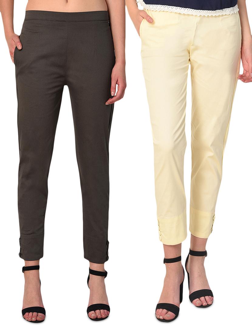 set of 2 flat front cigarette pants - 15392628 - Zoom Image - 1