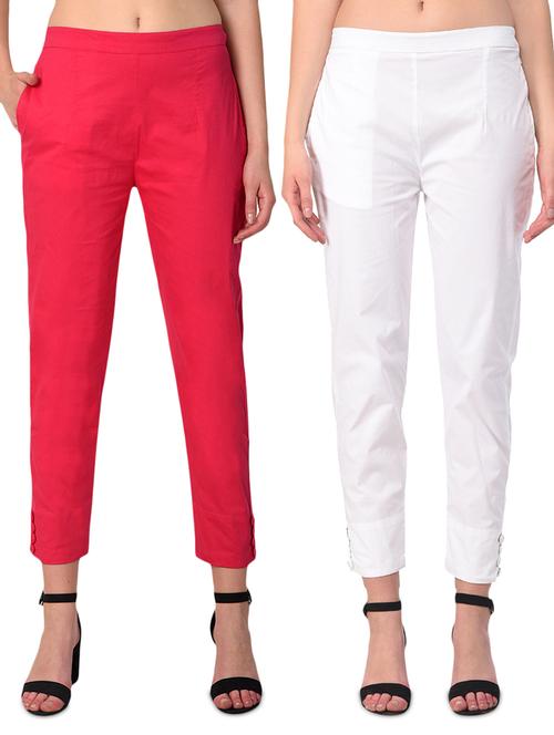 set of 2 flat front cigarette pants - 15392636 - Standard Image - 1