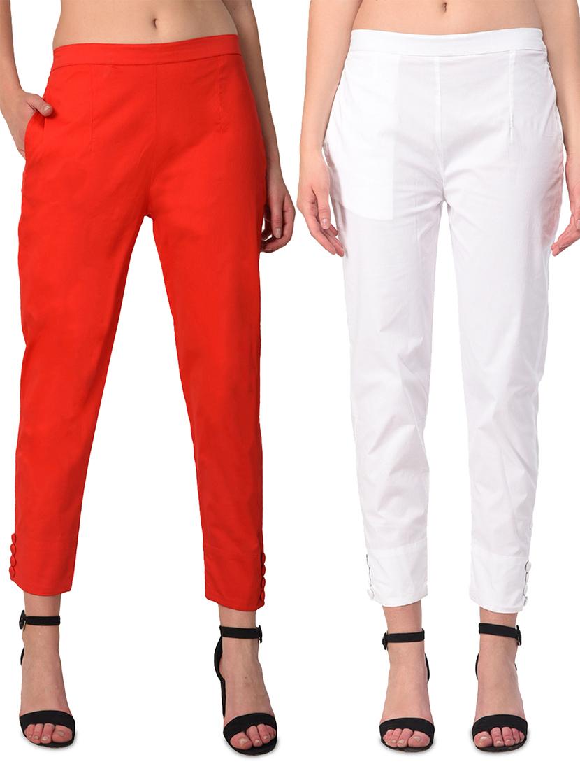 set of 2 flat front cigarette pants - 15392637 - Zoom Image - 1