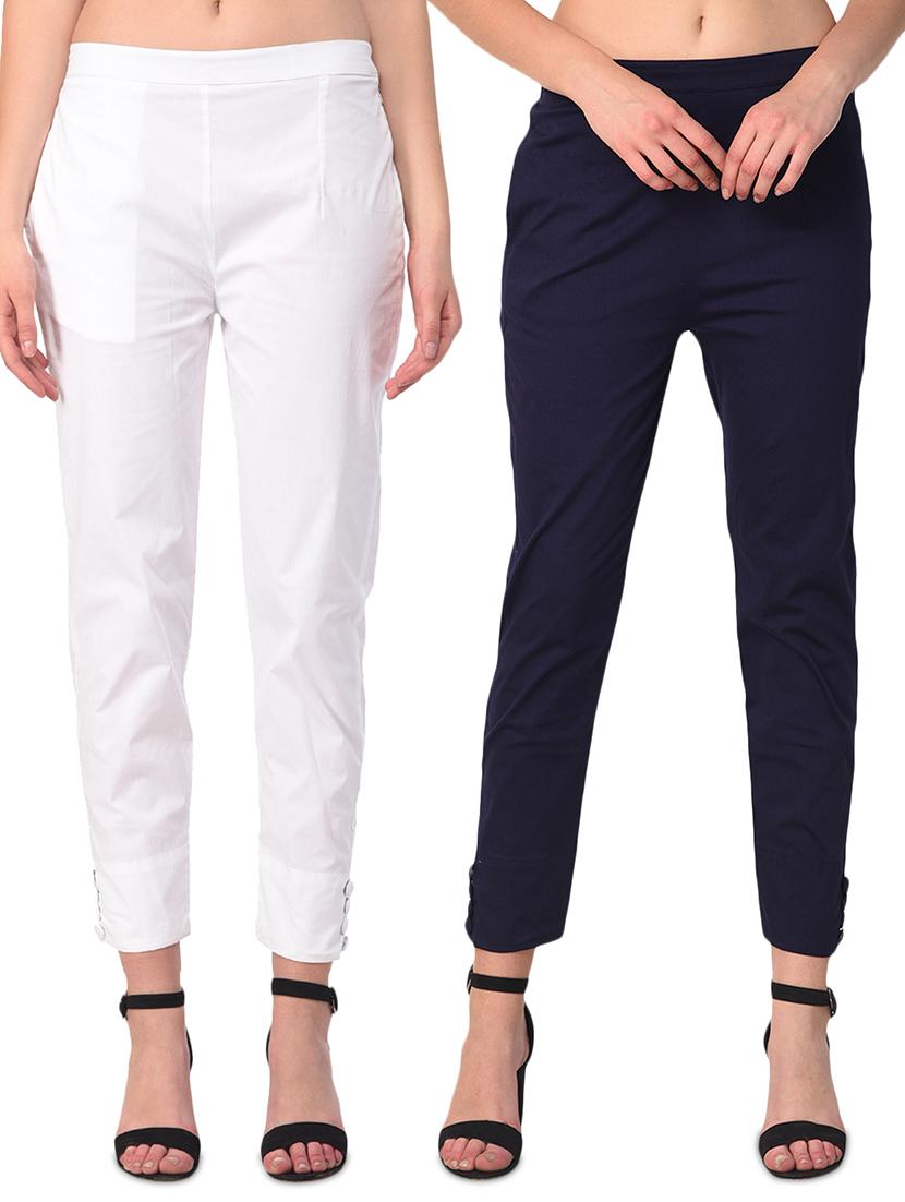 set of 2 flat front cigarette pants - 15392654 - Zoom Image - 1