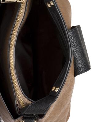 beige leatherette (pu) regular handbag - 15392892 - Standard Image - 3