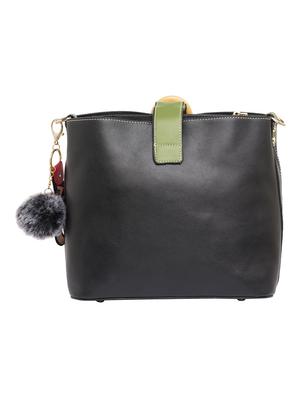 green leatherette (pu) regular sling bag - 15392907 - Standard Image - 2