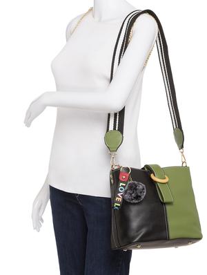 green leatherette (pu) regular sling bag - 15392907 - Standard Image - 5