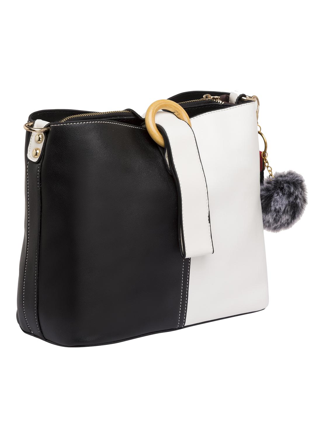 white leatherette (pu) regular sling bag - 15392909 - Zoom Image - 4