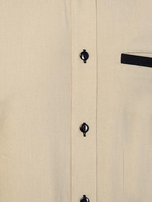 beige cotton casual shirt - 15394667 - Standard Image - 4