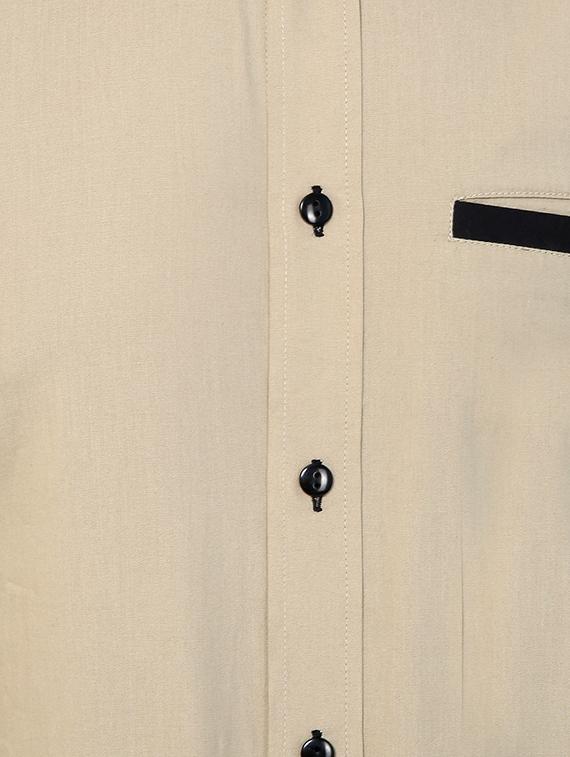 beige cotton casual shirt - 15394667 - Zoom Image - 4