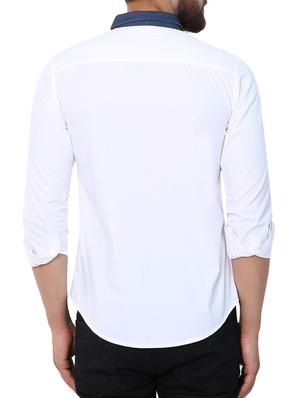 white cotton casual shirt - 15394668 - Standard Image - 3