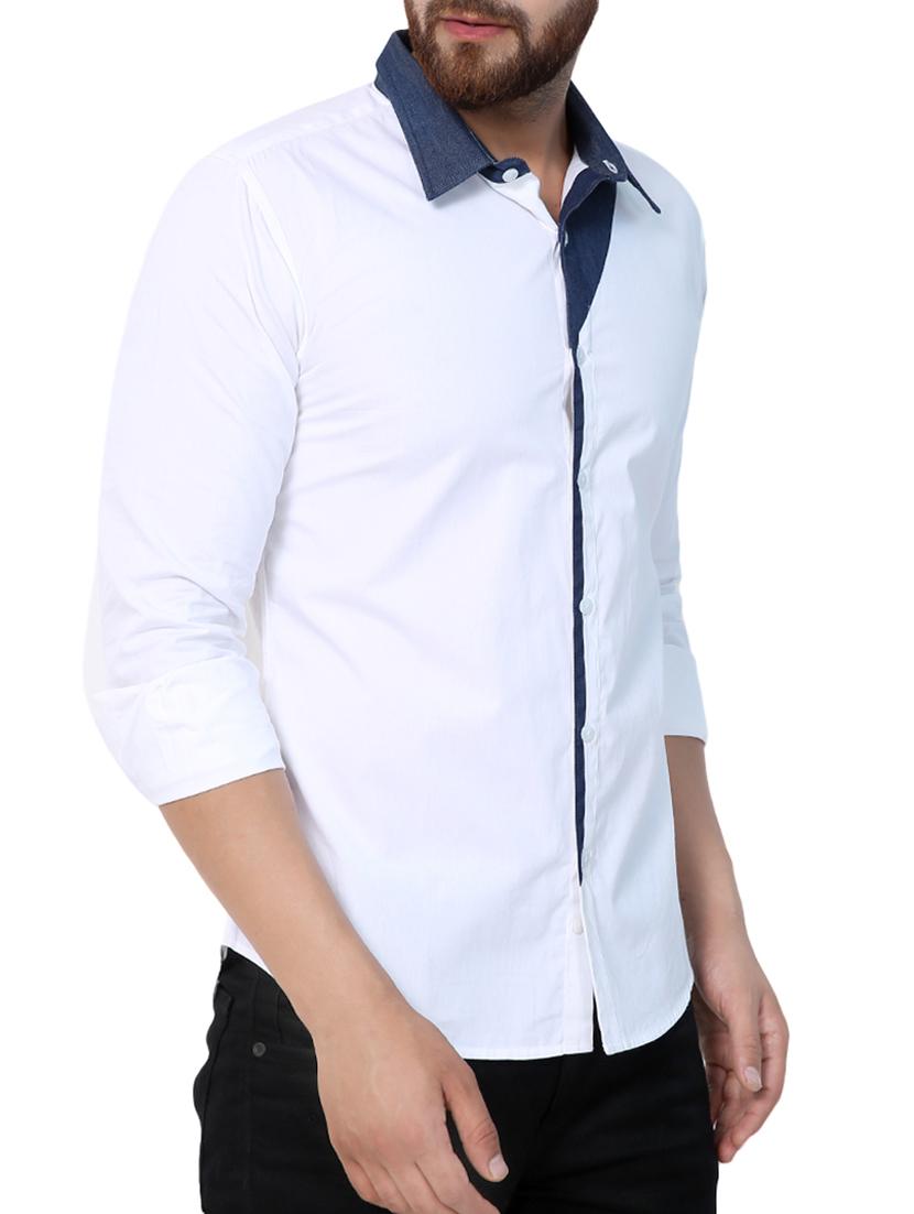 white cotton casual shirt - 15394668 - Zoom Image - 2