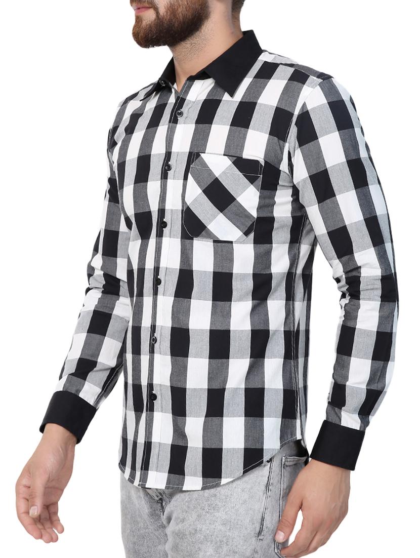 black checkered casual shirt - 15394671 - Zoom Image - 2