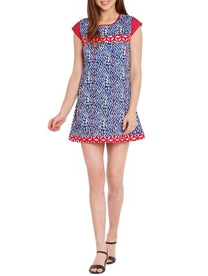 blue cotton straight kurti - 15394853 - Standard Image - 4