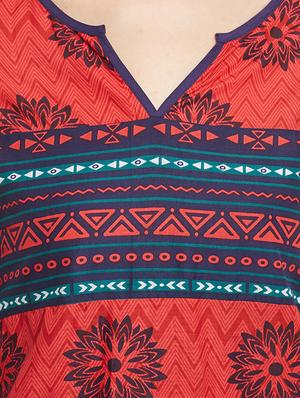 printed straight kurti - 15394855 - Standard Image - 4