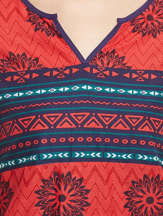 printed straight kurti - 15394855 - Zoom Image - 4