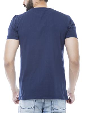 navy blue cotton pocket t-shirt - 15395068 - Standard Image - 3