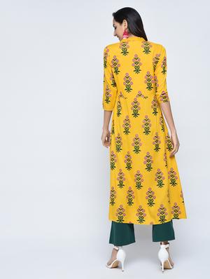 Flared printed kurta - 15395374 - Standard Image - 4