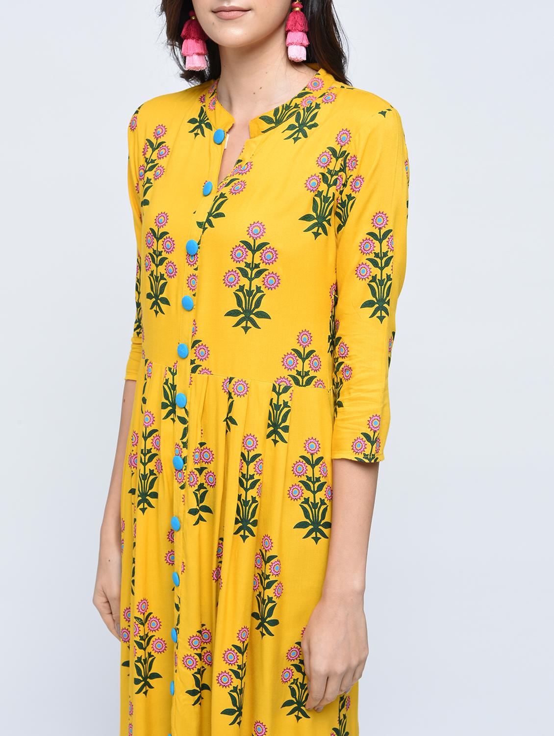Flared printed kurta - 15395374 - Zoom Image - 2