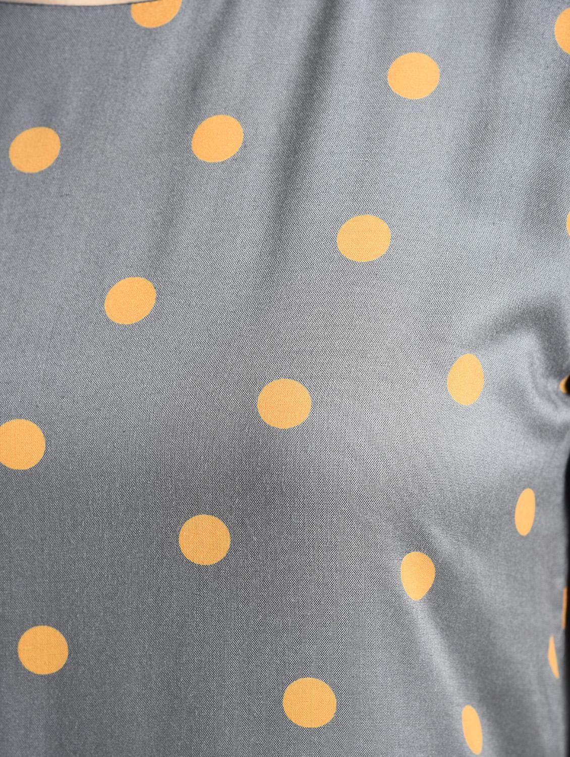polka dotted gathered detail dress - 15396221 - Zoom Image - 5