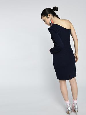 single shoulder sheath dress - 15396225 - Standard Image - 3
