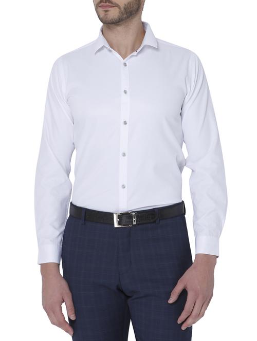 white cotton formal shirt - 15396736 - Standard Image - 1