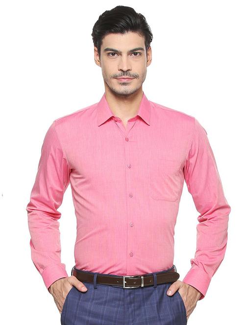 pink cotton formal shirt - 15396795 - Standard Image - 1