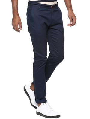 navy blue cotton chinos - 15397275 - Standard Image - 2
