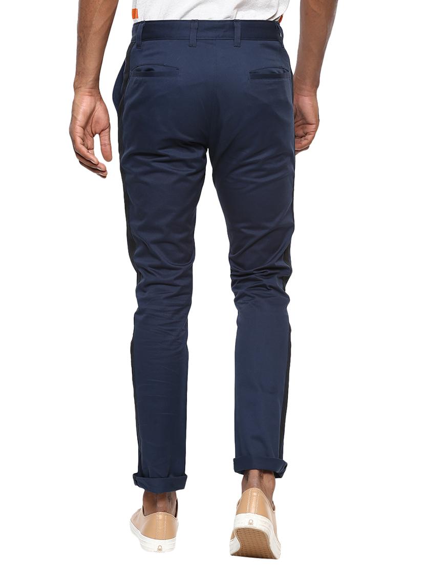navy blue cotton chinos - 15397277 - Zoom Image - 3