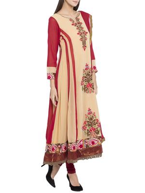 embroidered kalidaar suit set - 15397587 - Standard Image - 2