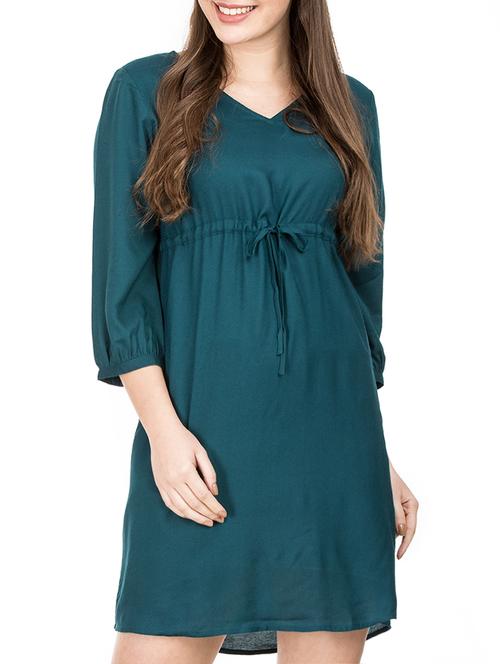 draw string detail dress - 15398518 - Standard Image - 1