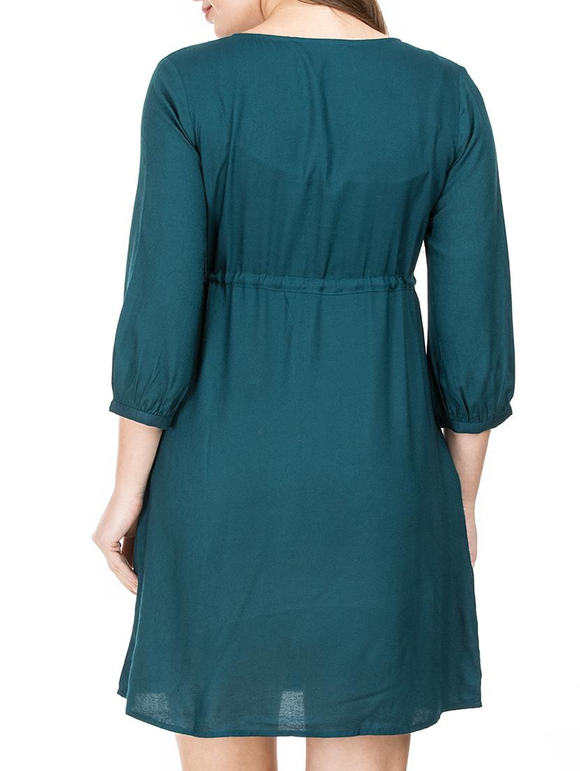 draw string detail dress - 15398518 - Zoom Image - 3
