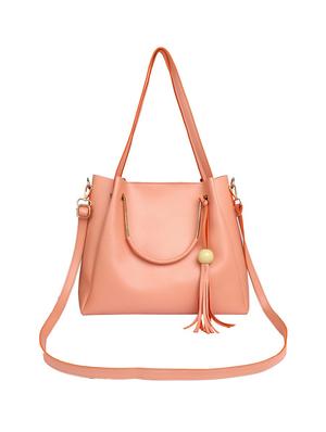 pink leatherette (pu) combo totes - 15398775 - Standard Image - 2