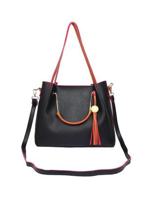 black leatherette (pu) combo totes - 15398861 - Standard Image - 2
