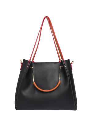 black leatherette (pu) combo totes - 15398861 - Standard Image - 3
