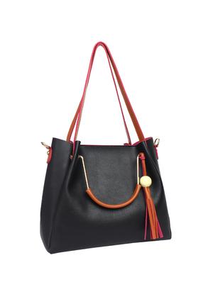 black leatherette (pu) combo totes - 15398861 - Standard Image - 5