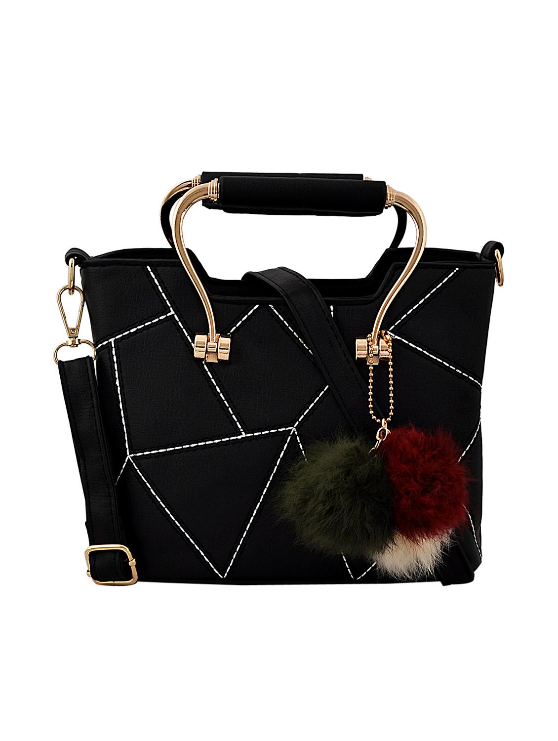 black leatherette (pu) regular sling bag - 15398875 - Zoom Image - 1