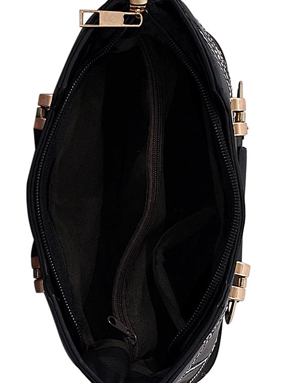 black leatherette (pu) regular sling bag - 15398875 - Zoom Image - 3