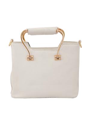 white leatherette (pu) regular sling bag - 15398876 - Standard Image - 2