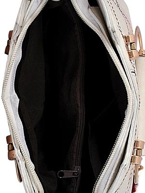 white leatherette (pu) regular sling bag - 15398876 - Standard Image - 3