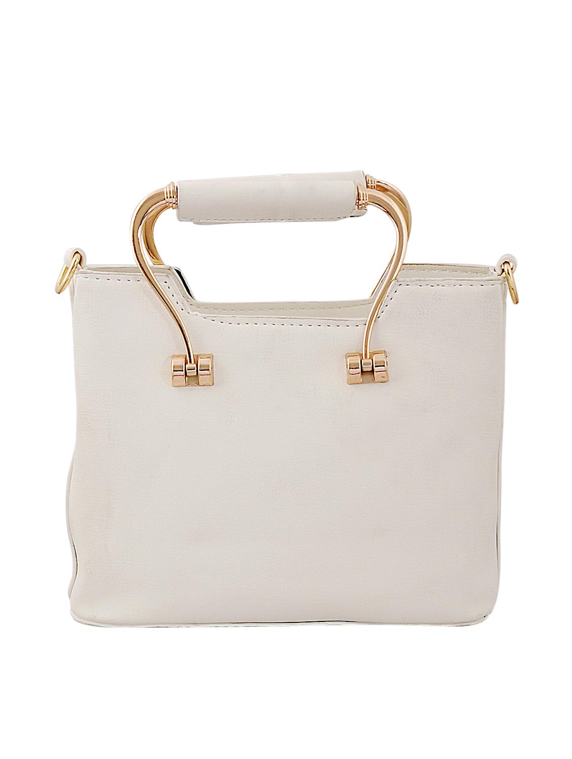 white leatherette (pu) regular sling bag - 15398876 - Zoom Image - 2