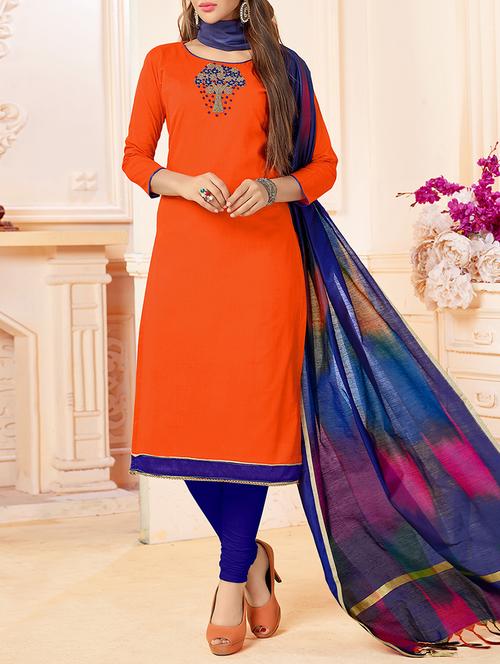 embellished unstitched churidaar suit - 15398899 - Standard Image - 1