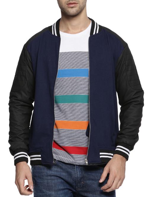 blue cotton casual jacket - 15399011 - Standard Image - 1