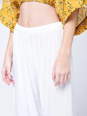 crochet detail straight palazzo - 15399041 - Standard Image - 2