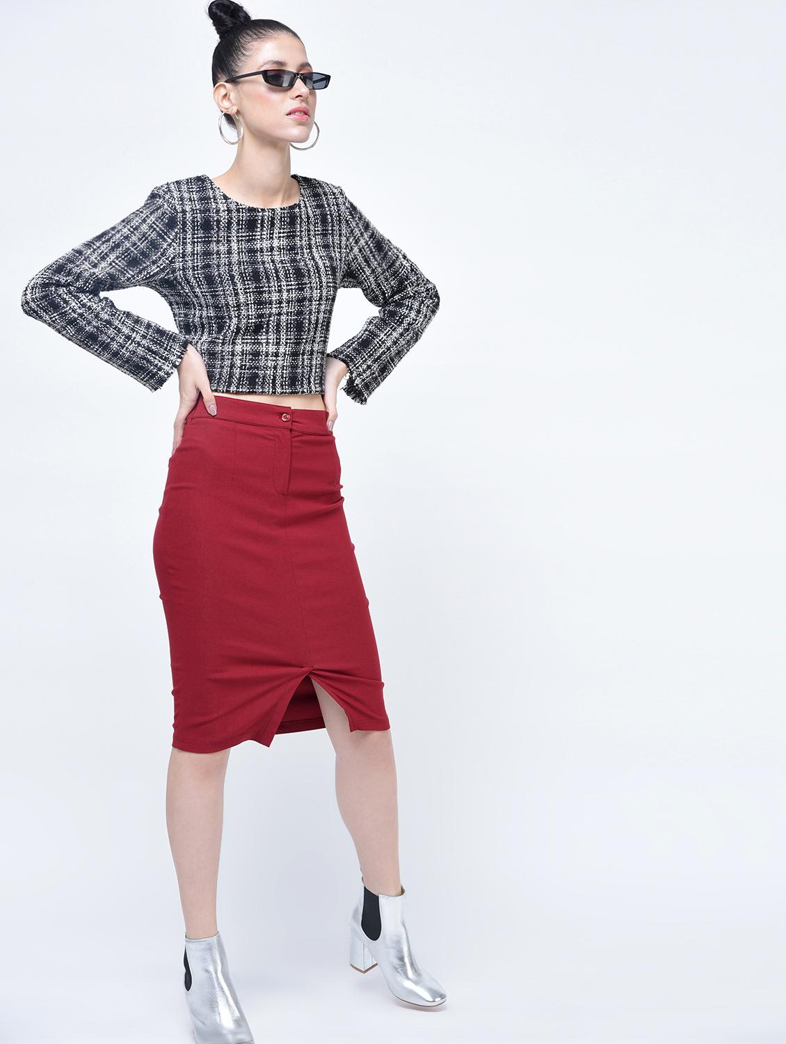 high waist pencil skirt - 15399049 - Zoom Image - 3