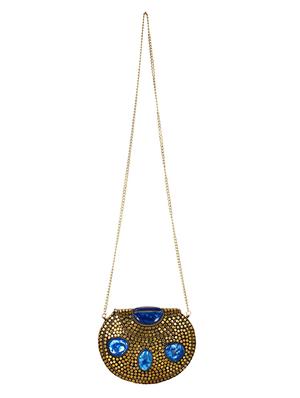 gold metal box clutch - 15399324 - Standard Image - 4