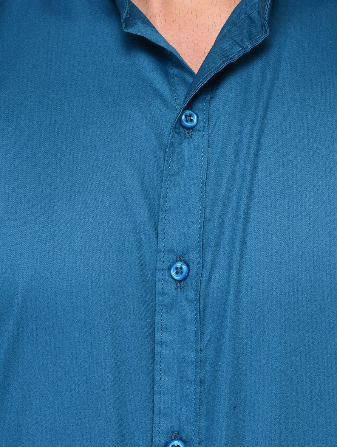 blue cotton casual shirt - 15399379 - Zoom Image - 4