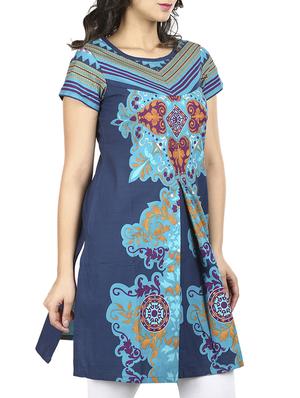 straight printed kurta - 15399446 - Standard Image - 2