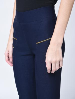 high waist zipper detail jegging - 15399485 - Standard Image - 2