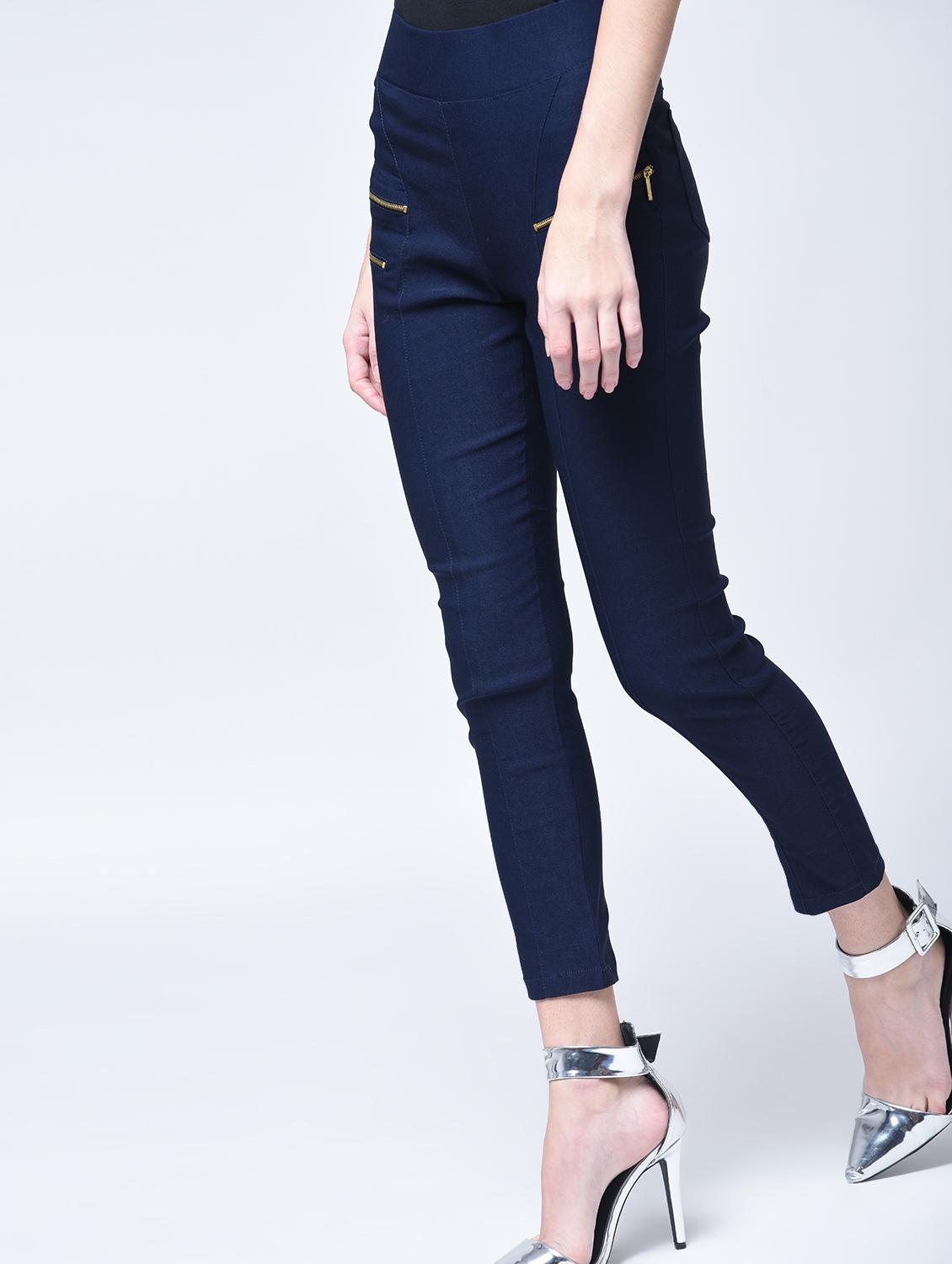 high waist zipper detail jegging - 15399485 - Zoom Image - 1
