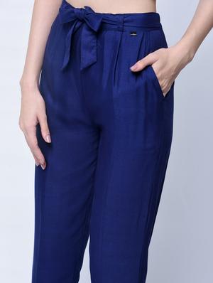 bow detail pleated trouser - 15399491 - Standard Image - 4